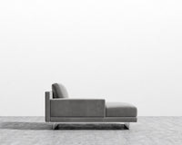 Dresden Left Chaise - Plush Velvet - Glacier Grey