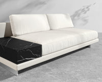 Dresden Outdoor Armless Sofa with Storage Table - Palisades - Ceramic Black Storage