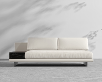 Dresden Outdoor Armless Sofa with Side Table