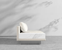 Dresden Outdoor Armless Sofa with Storage Table - Palisades - Ceramic White Storage