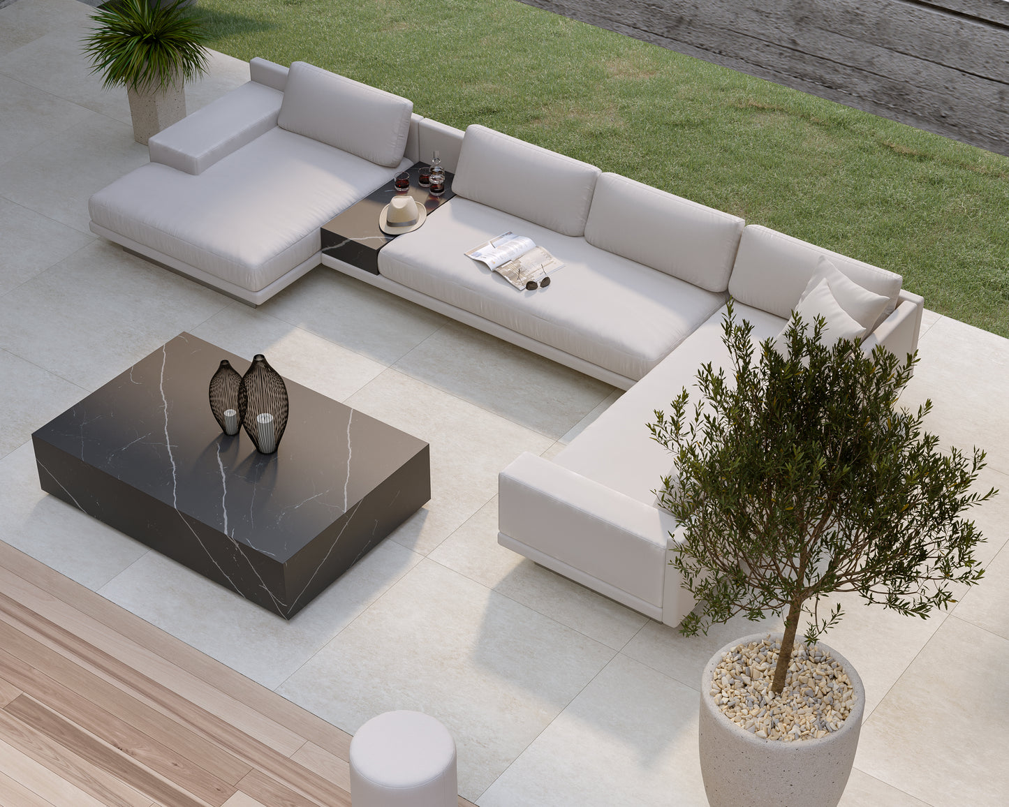 Dresden Outdoor Right Chaise with Armrest