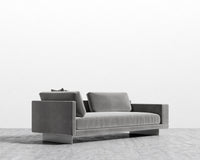 Dresden Right Arm Sofa - Plush Velvet - Glacier Grey