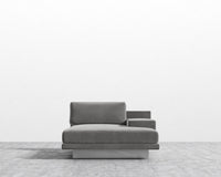 Dresden Right Chaise - Plush Velvet - Glacier Grey