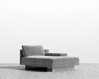 Dresden Right Chaise - Plush Velvet - Glacier Grey