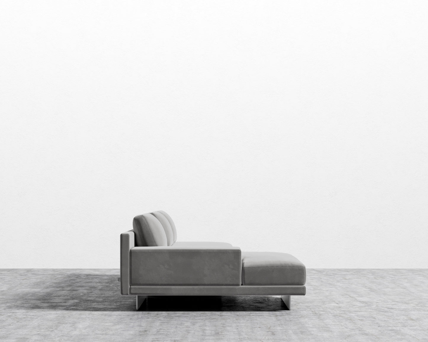 Dresden Sectional Sofa - Plush Velvet - Glacier Grey