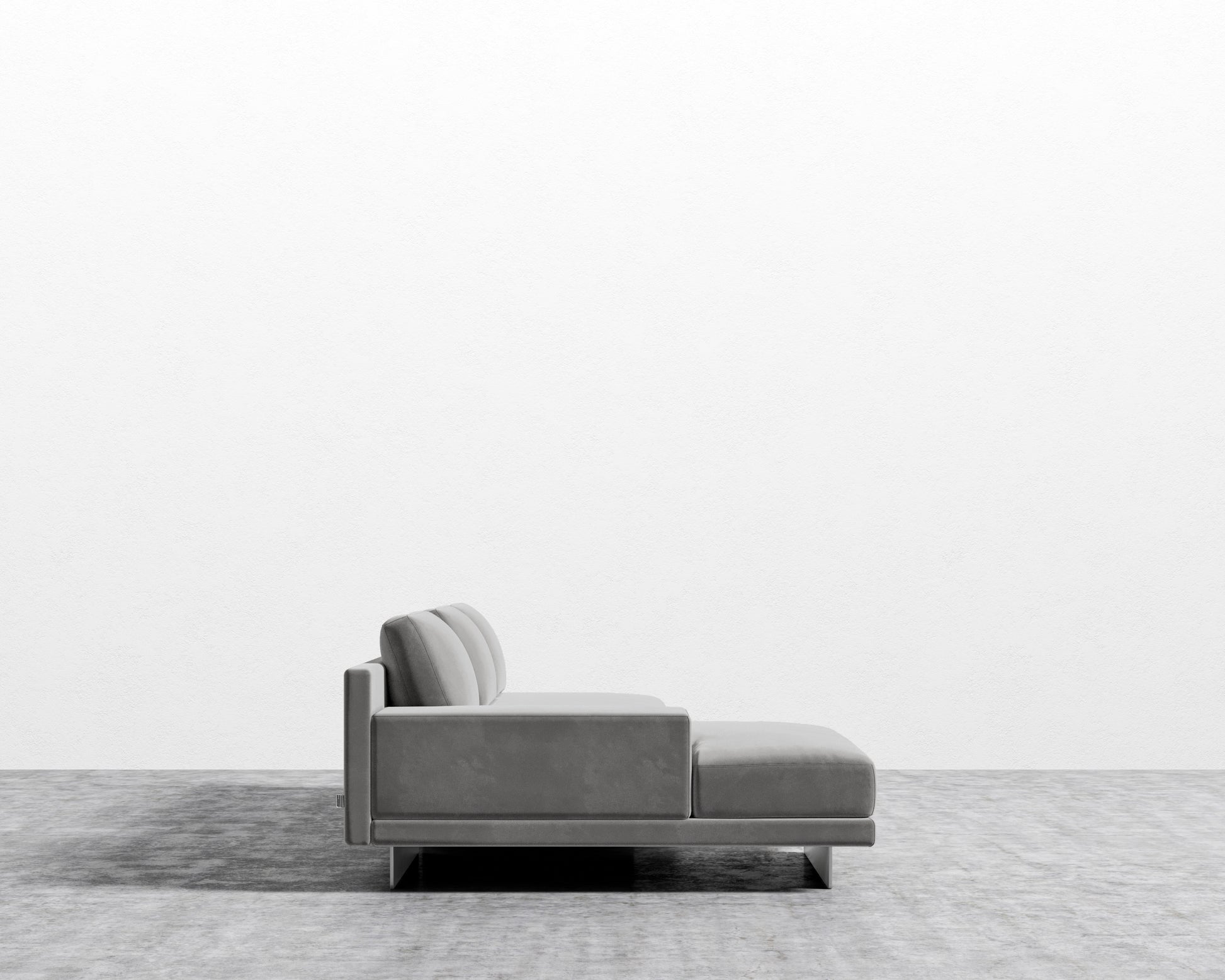 Dresden Sectional Sofa - Plush Velvet - Glacier Grey