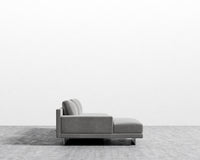 Dresden Sectional Sofa - Plush Velvet - Glacier Grey