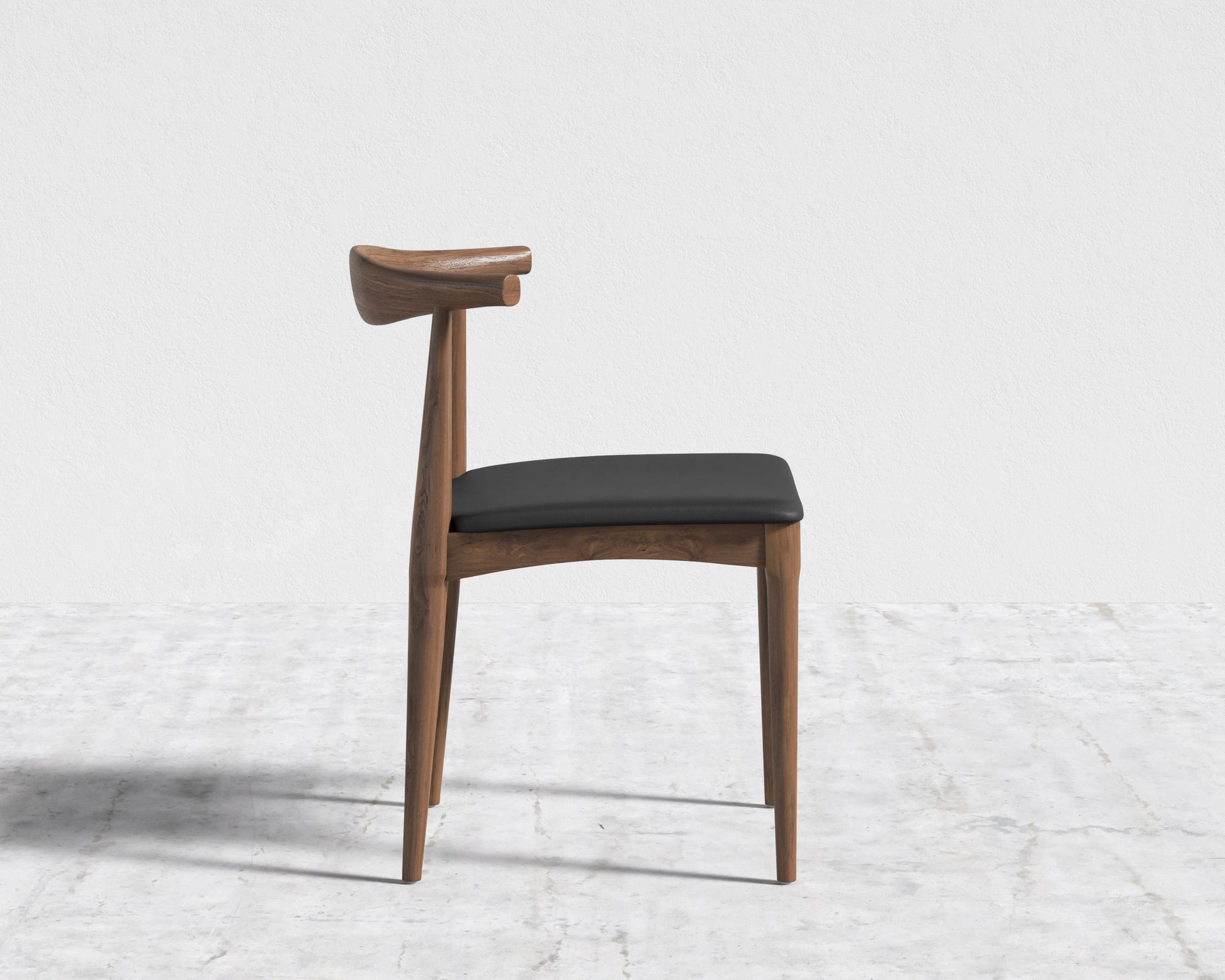 Elbow Chair - Walnut - Trento Jet Black