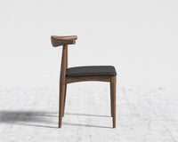 Elbow Chair - Walnut - Trento Jet Black