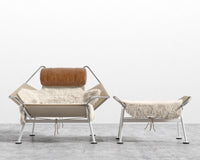 Flag Halyard Chair & Ottoman - Microfiber - Trento Morocco