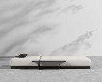 Florian Outdoor Daybed - Black Frame - Palisades - Arcadia Pillow - Black Marble