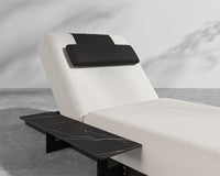 Florian Outdoor Daybed - Black Frame - Palisades - Arcadia Pillow - Black Marble