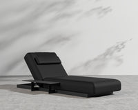 Florian Outdoor Lounger - Black Frame -  Arcadia black - Pietra Ceramic