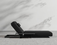 Florian Outdoor Lounger - Black Frame -  Arcadia black - Pietra Ceramic
