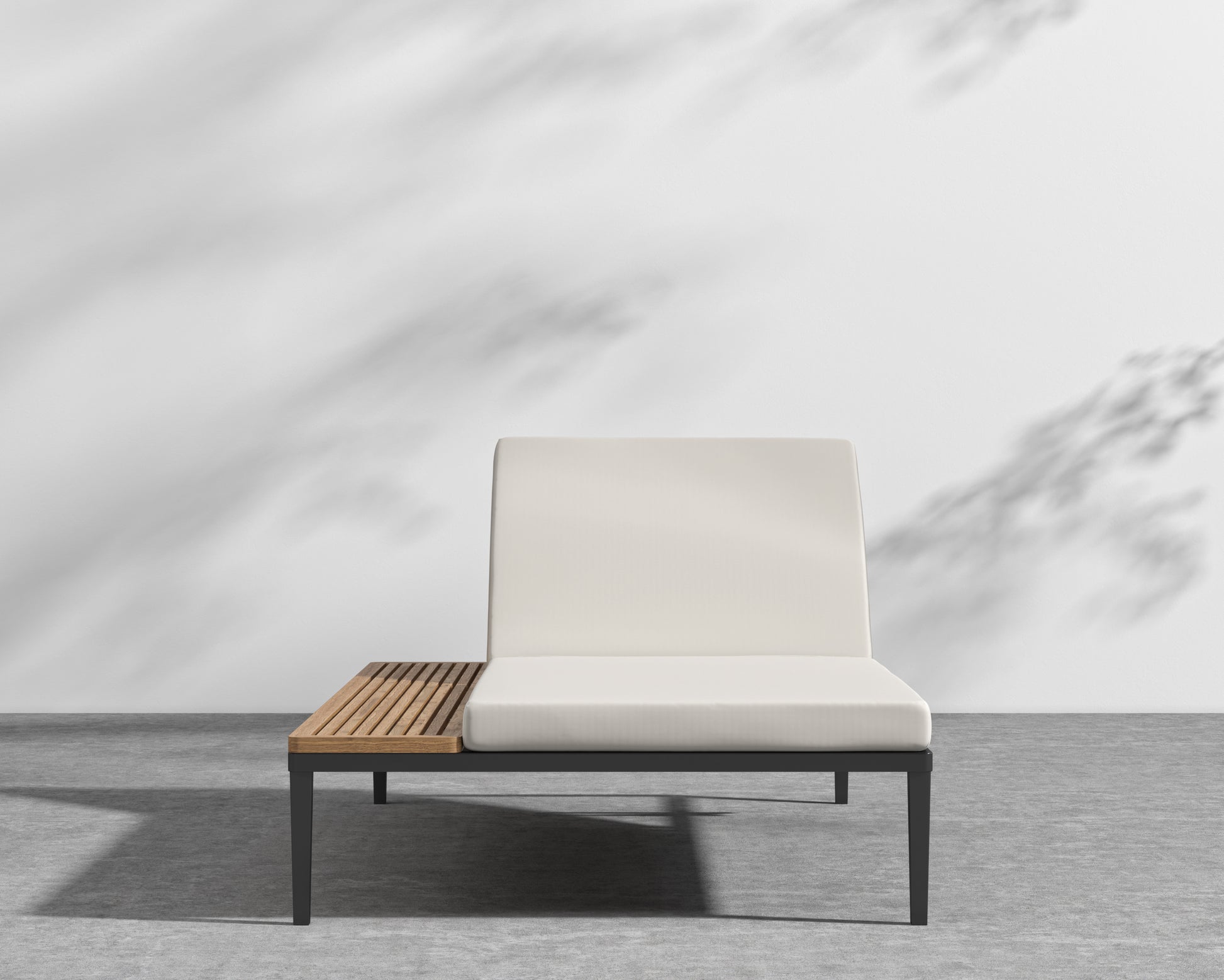 Francis Outdoor Lounger - Palisades - Black Frame