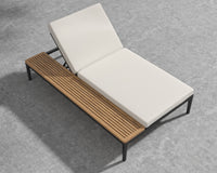 Francis Outdoor Lounger - Palisades - Black Frame