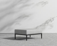 Francis Outdoor Ottoman - Encino - Black Frame