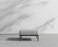 Francis Outdoor Ottoman - Encino - Black Frame