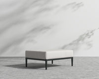 Francis Outdoor Ottoman - Palisades - Black Frame