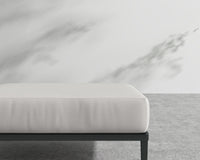 Francis Outdoor Ottoman - Palisades - Black Frame