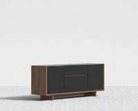 Gia Storage - Black Marble - Walnut