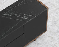 Gia Storage - Black Marble - Walnut