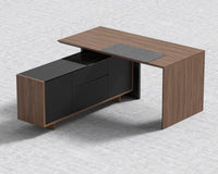 Gia Storage - Black Marble - Walnut