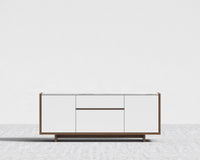 Gia Storage - White Marble - Walnut