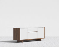 Gia Storage - White Marble - Walnut