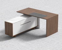 Gia Storage - White Marble - Walnut