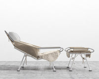 Flag Halyard Chair & Ottoman - Microfiber - Trento Eggshell