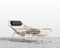 Flag Halyard Chair & Ottoman - Microfiber - Trento Jet Black