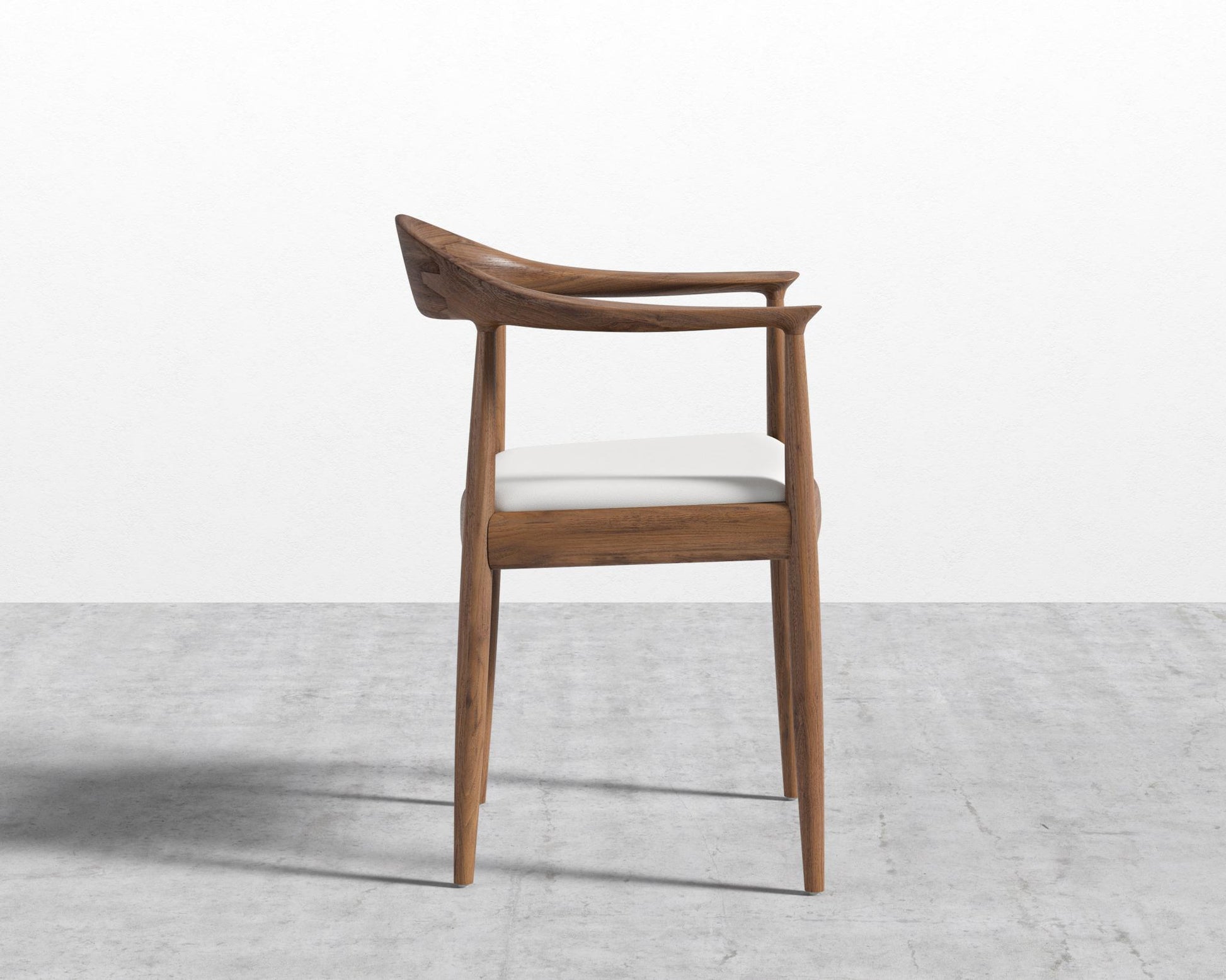 Round Chair - Walnut - Trento Eggshell