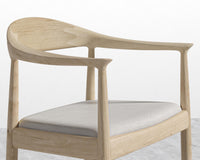 Round Chair - Natural - Venice Vegan Suede - Chiffon