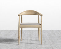 Round Chair - Natural - Venice Vegan Suede - Chiffon