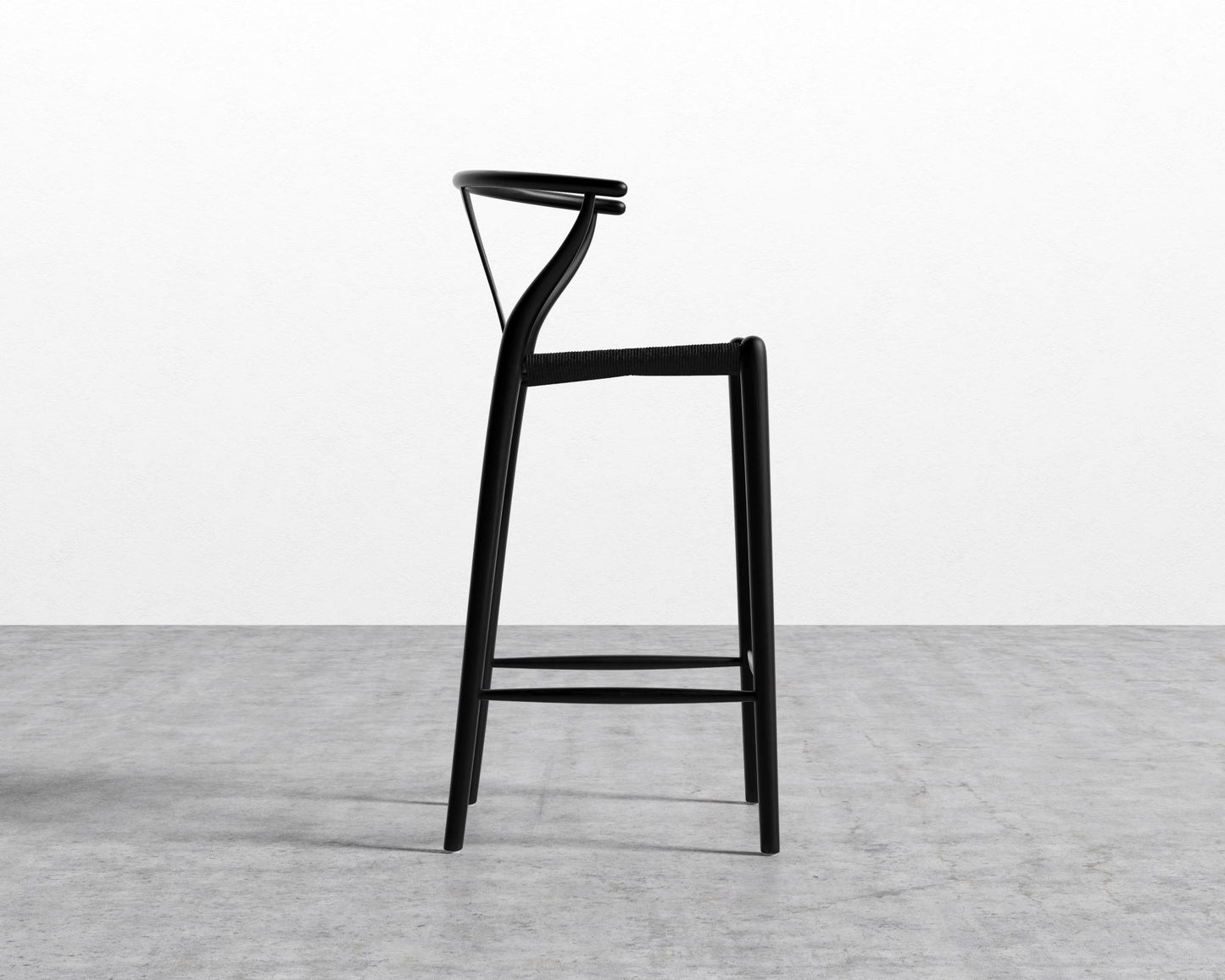 Wishbone Barstool - Black/Black