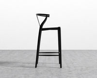 Wishbone Barstool - Black/Black