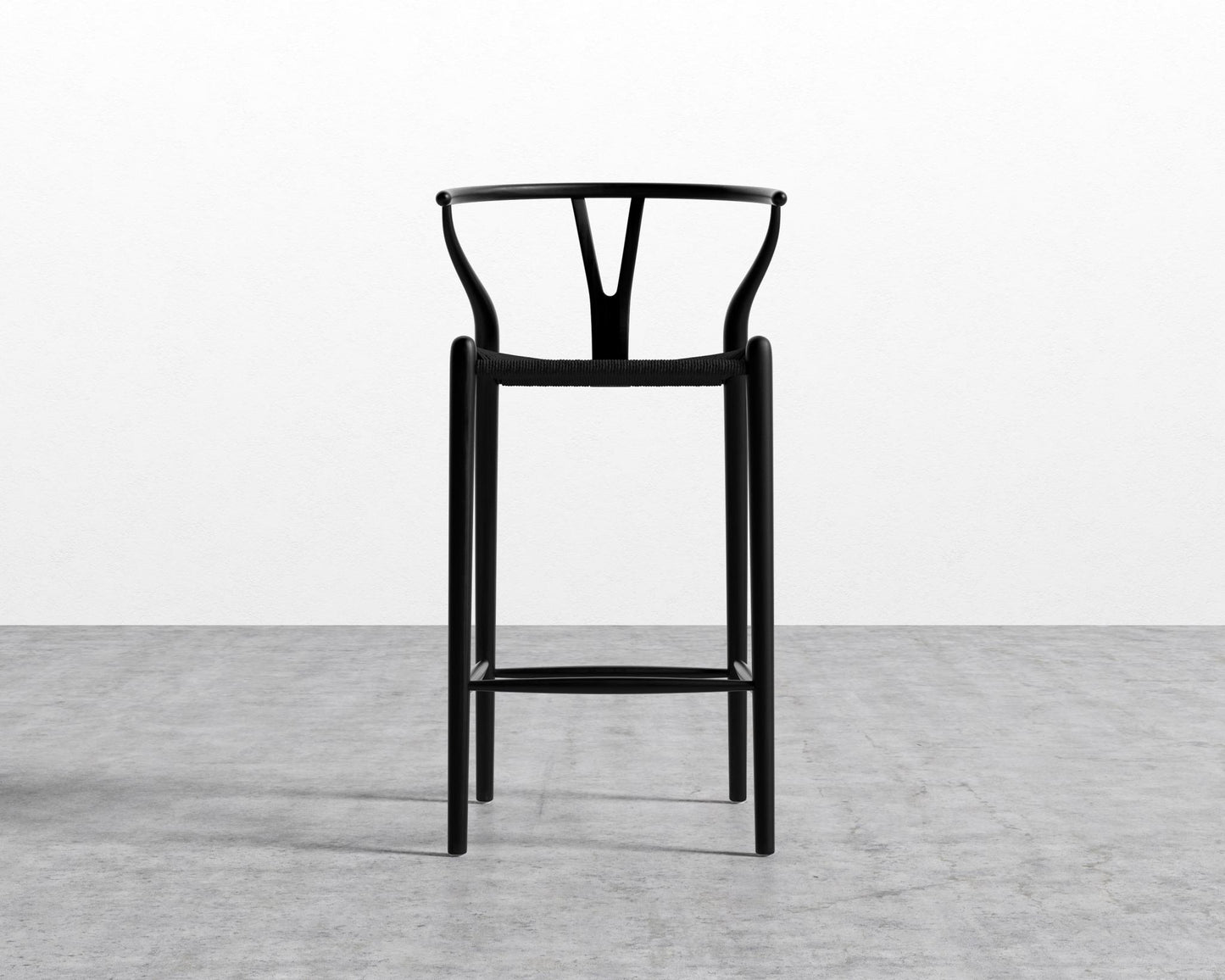 Wishbone Barstool - Black/Black