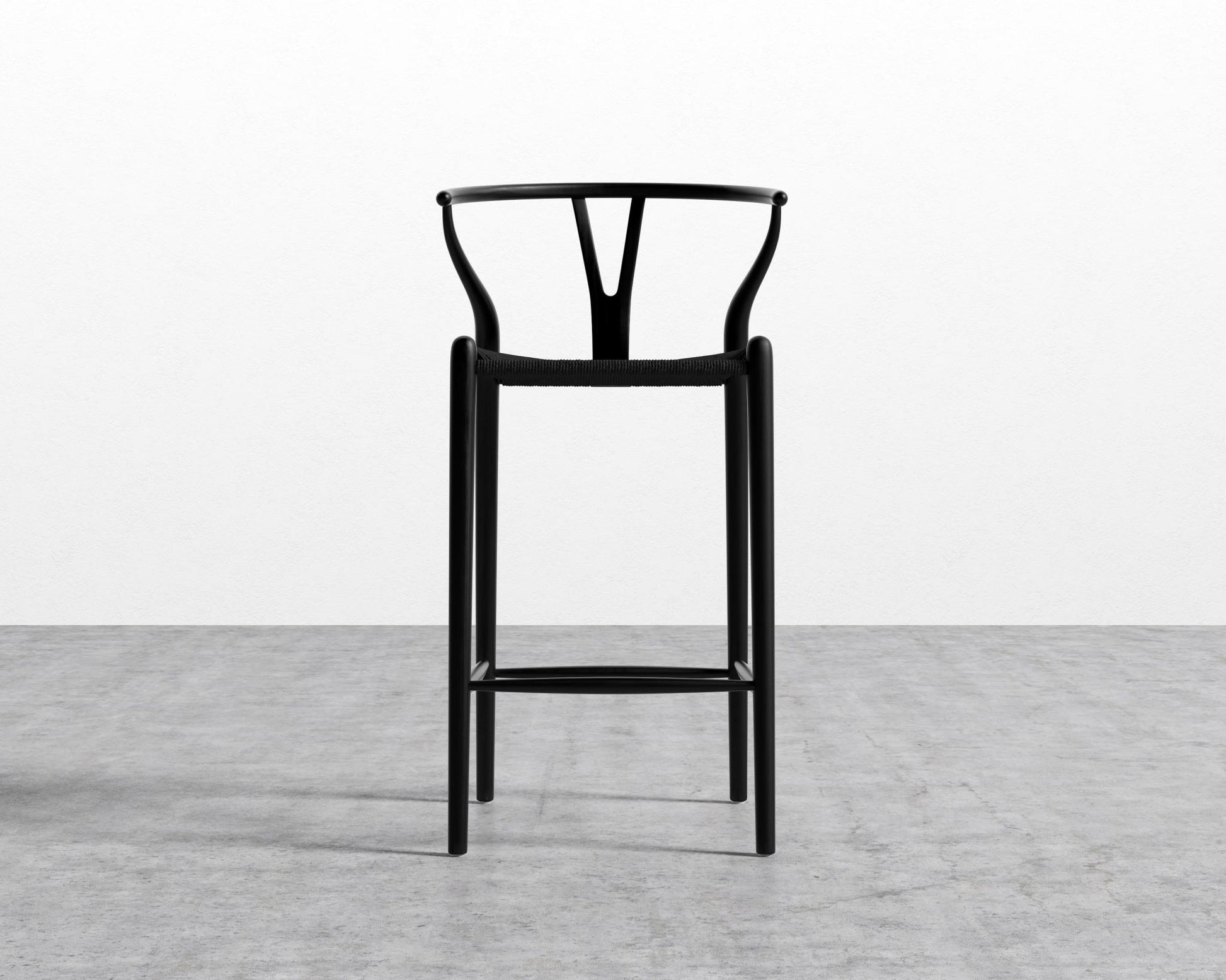 Wishbone Barstool - Black/Black