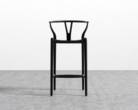 Wishbone Barstool - Black/Black