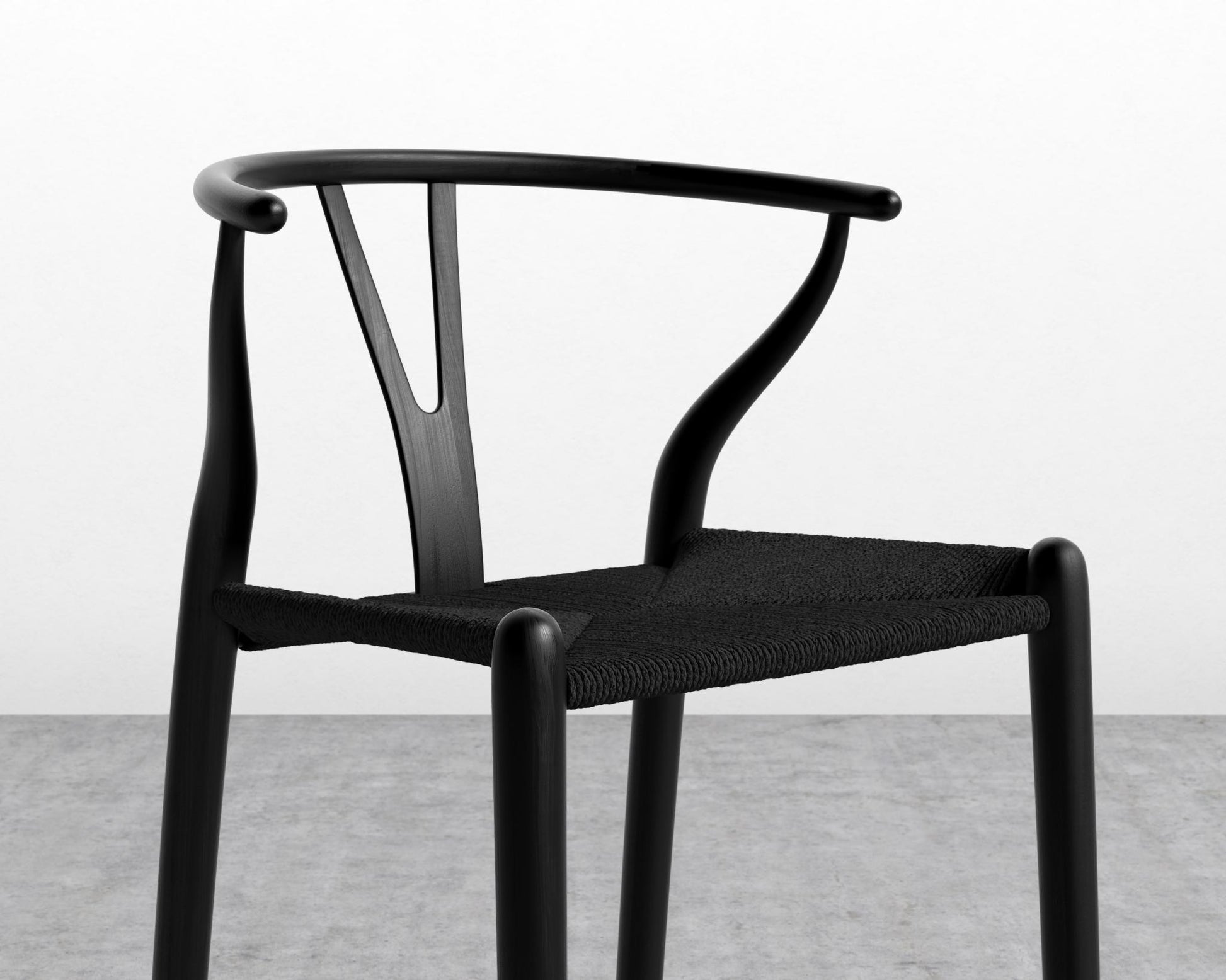 Wishbone Barstool - Black/Black
