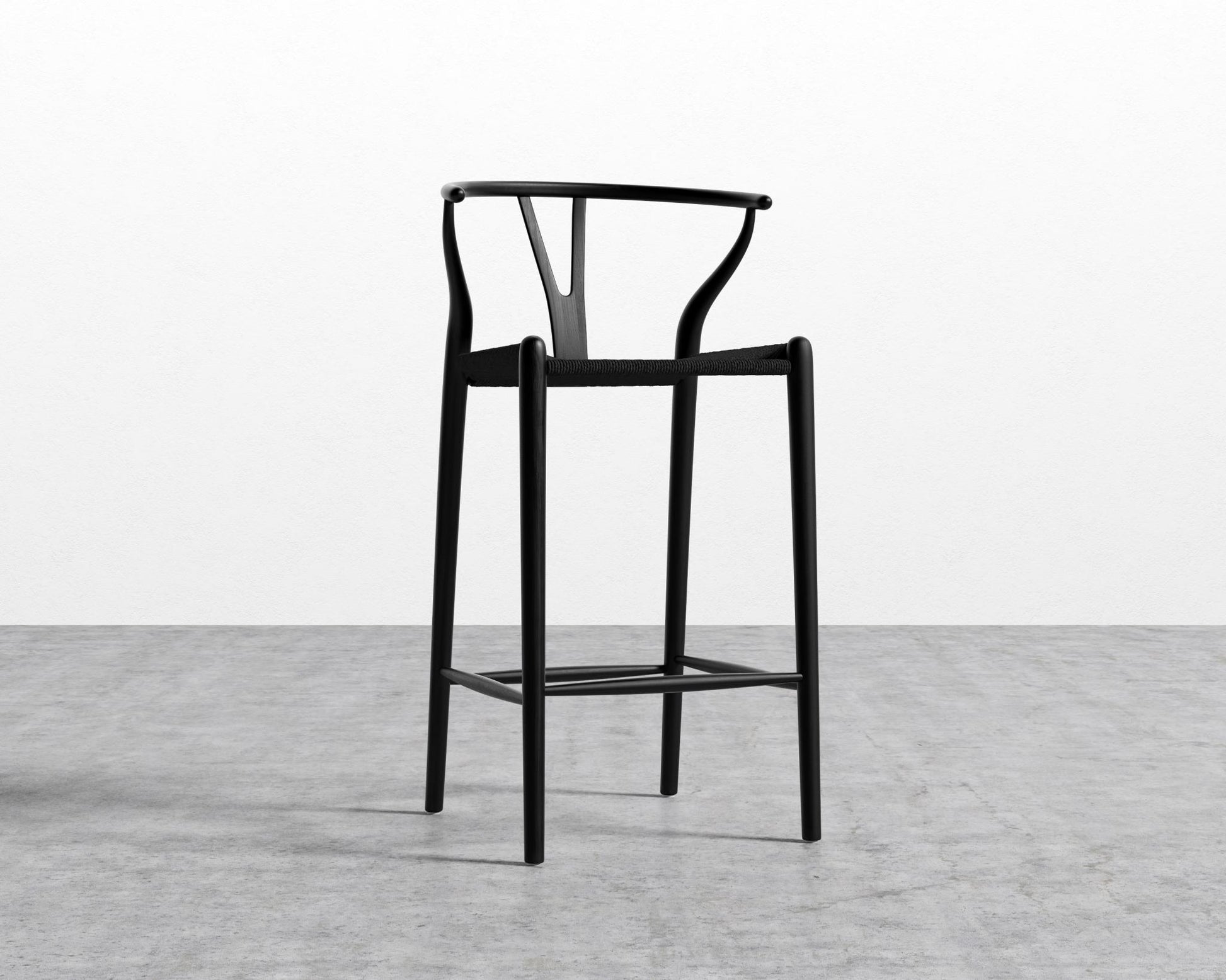 Wishbone Barstool - Black/Black
