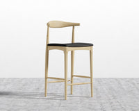 Elbow Counter Stool - Natural - Trento Jet Black