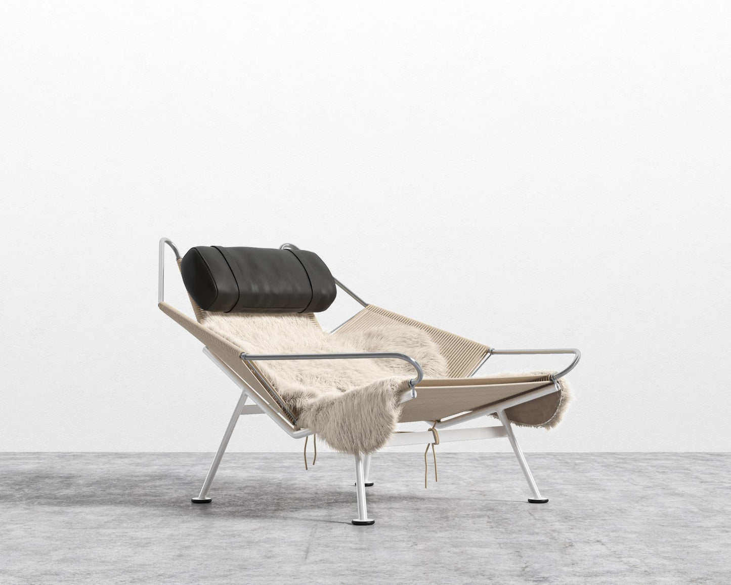 Flag Halyard Chair - Microfiber - Trento Jet Black