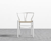 Wishbone Chair - White w/ Natural Seat
