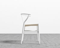Wishbone Chair - White w/ Natural Seat