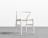 Wishbone Chair - White w/ Natural Seat