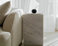 Liza Side Table - White Marble