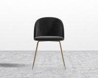 Iris Chair - Plush Velvet - Black 2022 - Brass Base