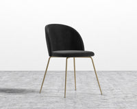 Iris Chair - Plush Velvet - Black 2022 - Brass Base
